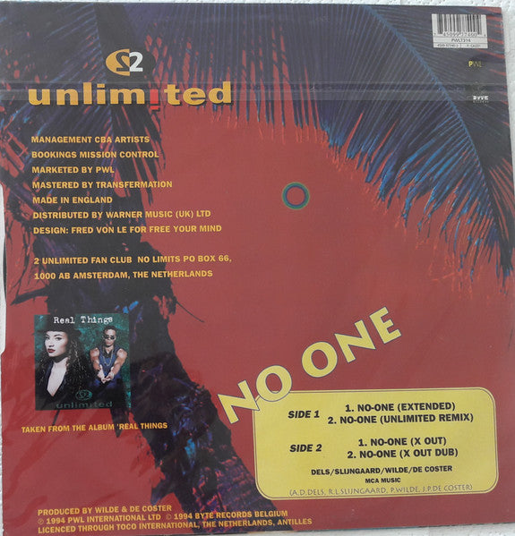 2 Unlimited – No One (NM, FUNDA VG+) BOX26