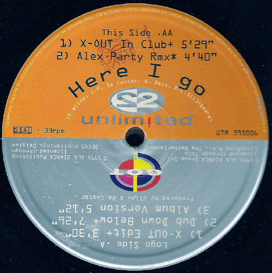 2 Unlimited – Here I Go (NM, FUNDA EX) -PEGATINA EN FUNDA- BOX7