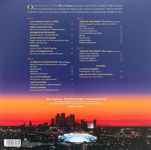 Carreras - Domingo - Pavarotti with Mehta / DISCO DOBLE – The 3 Tenors In Concert 1994 (NUEVO, SELLADO) BOXV38