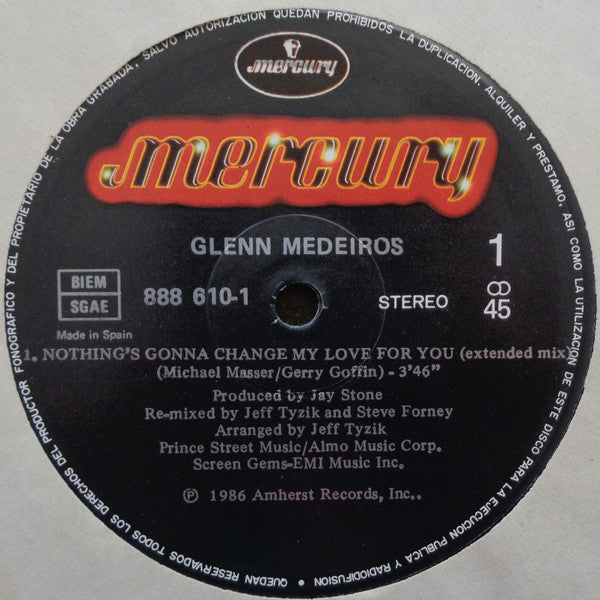 Glenn Medeiros – Nothing's Gonna Change My Love For You (EX, FUNDA VG+) BOX32