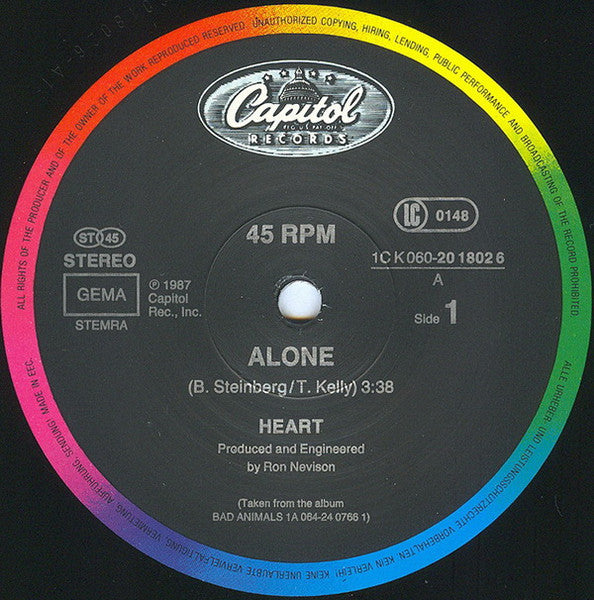 Heart – Alone (NM, FUNDA EX)