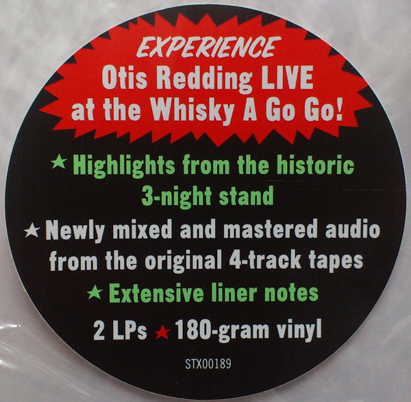 Otis Redding – Live At The Whisky A Go Go / DISCO DOBLE (NUEVO, SELLADO)