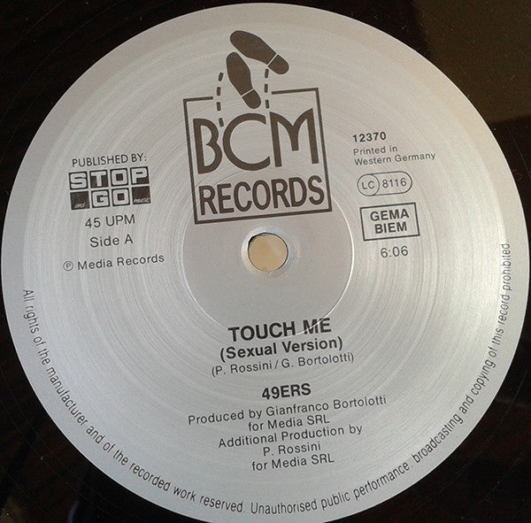 49ers – Touch Me (EX, FUNDA VG+) BOX36