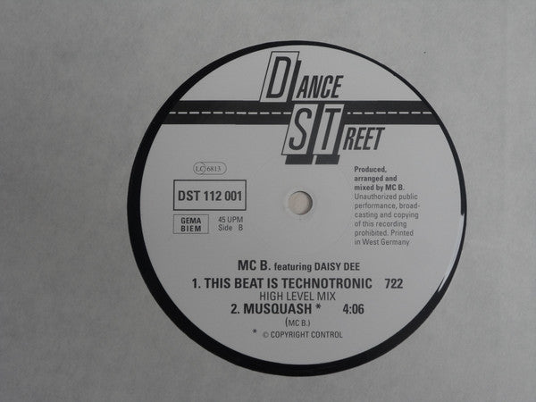 MC B. Featuring Daisy Dee – This Beat Is Technotronic (VG+) BOX5