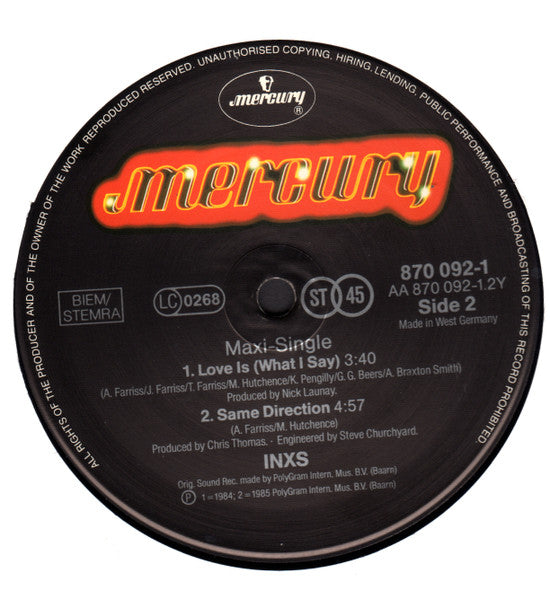 INXS – New Sensation (NM, FUNDA EX) BOX29
