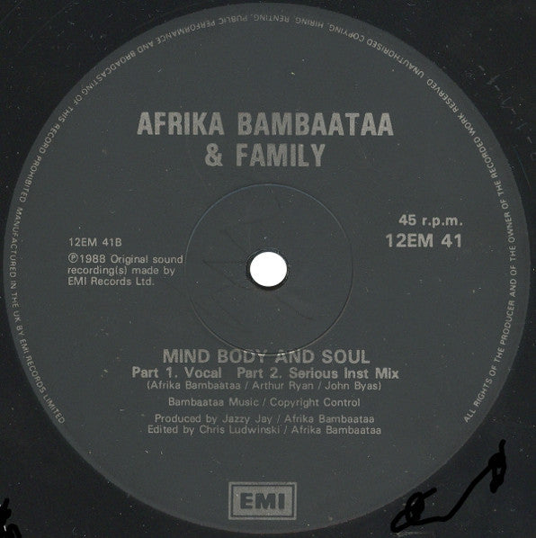 Afrika Bambaataa And Family Featuring UB40 – Reckless (Vocal Wildstyle Mix) (VG+) BOX21
