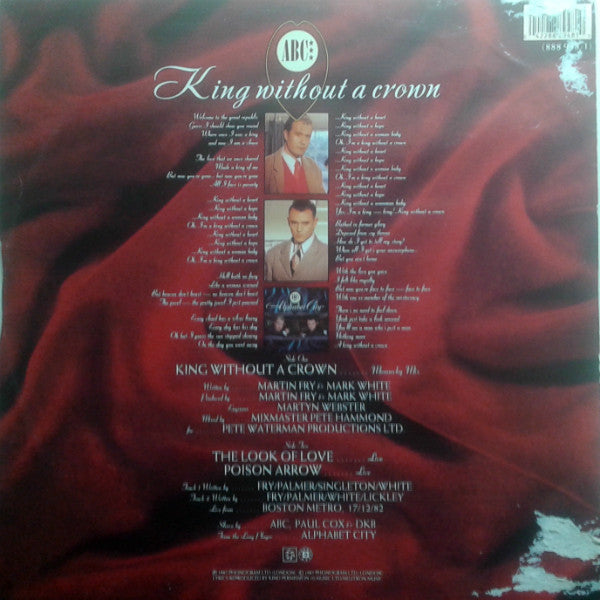 ABC – King Without A Crown (EX, FUNDA NM) BOX29