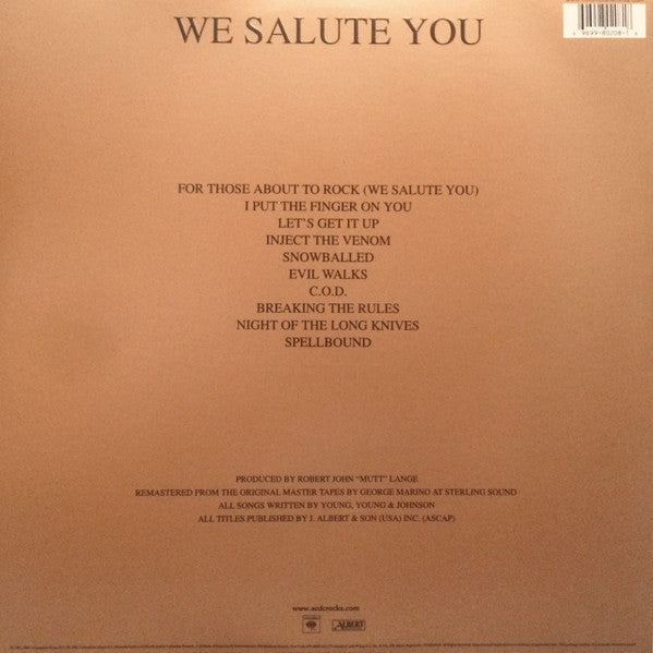 AC/DC – For Those About To Rock We Salute You (NUEVO, SELLADO) BOXV22