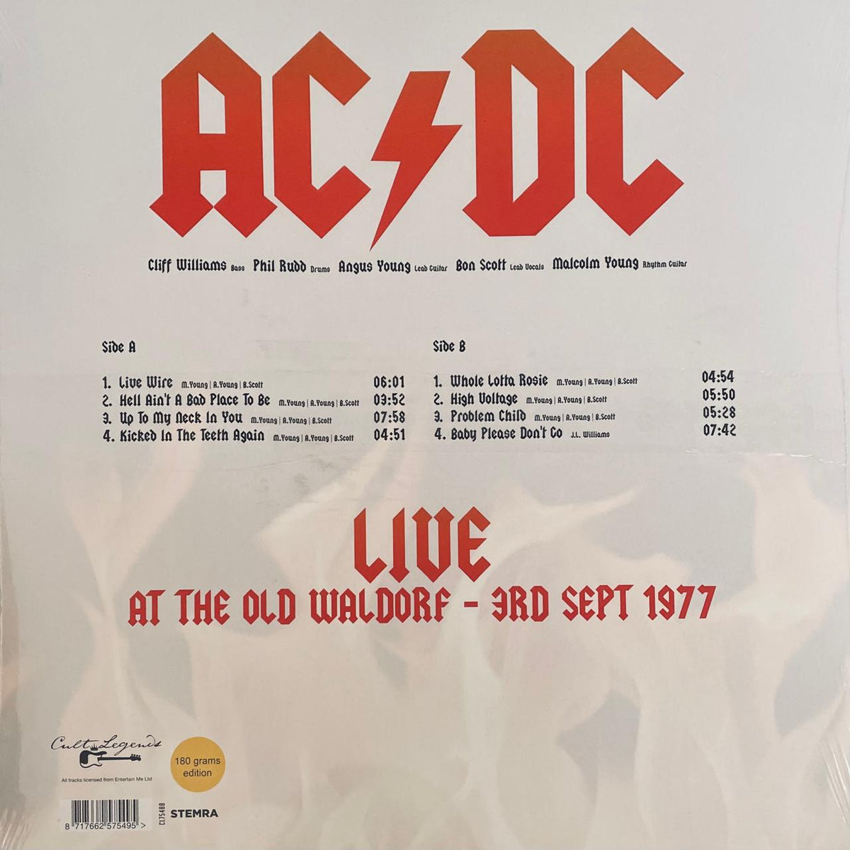 AC/DC – Live At The Old Waldorf - 3rd Sept 1977 (NUEVO, SELLADO)