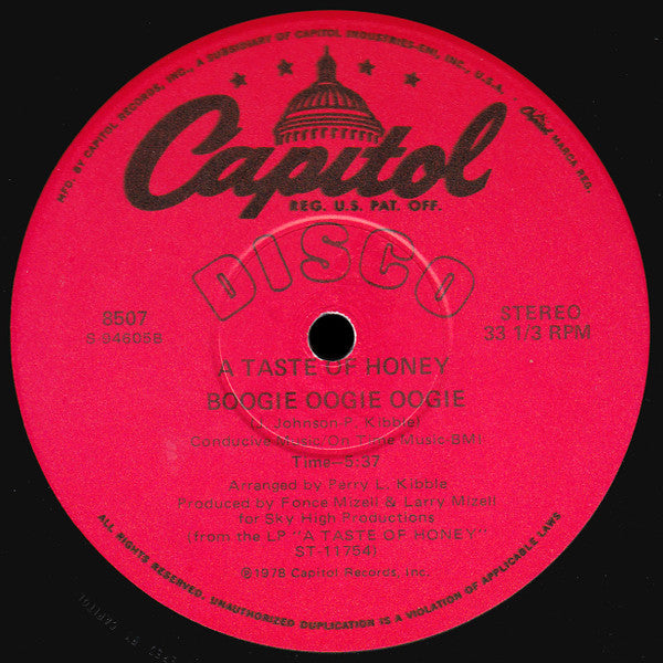 A Taste Of Honey – Boogie Oogie Oogie / Disco Dancin' (NM, FUNDA VG+) BOX21