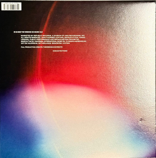 Abel Tesfaye & Daniel Lopatin – Hurry Up Tomorrow (Original Motion Picture Score) / DISCO DOBLE (NUEVO, SELLADO)