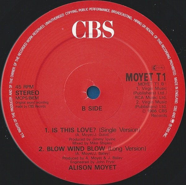 Alison Moyet – Is This Love? (NM, FUNDA EX)