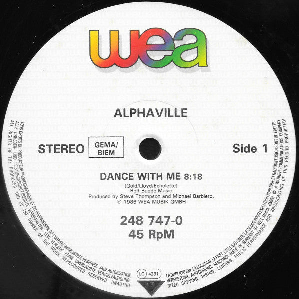 Alphaville – Dance With Me (Empire Remix) (EX, FUNDA VG+) BOX29