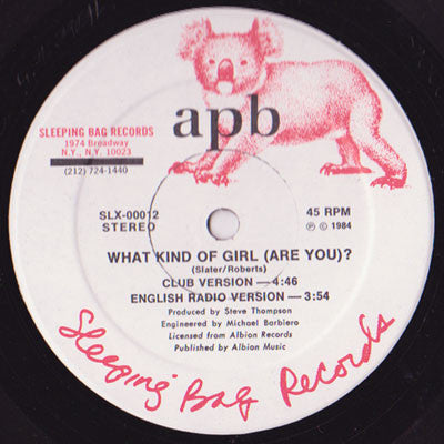 Apb – What Kind Of Girl (Are You)? (NM, Funda Generic de Sello) Box7