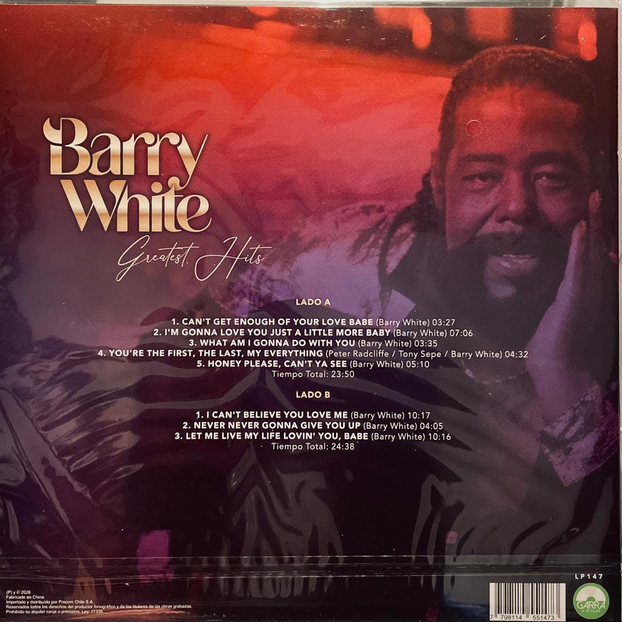 Barry White – Greatest Hits (NUEVO, SELLADO)