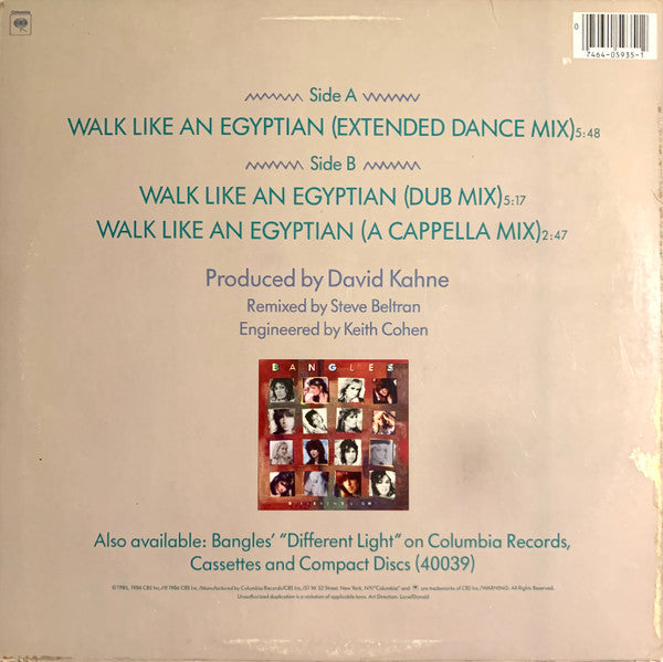 Bangles – Walk Like An Egyptian (NM, FUNDA VG+) BOX5