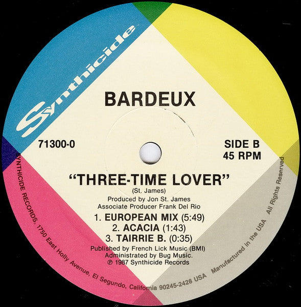 Bardeux – Three-Time Lover (EX, FUNDA GENERICA NM)