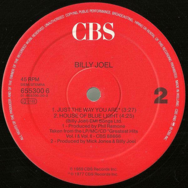 Billy Joel – We Didn't Start The Fire (NM, FUNDA VG+) BOX24