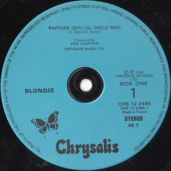 Blondie – Rapture (NM, FUNDA EX)