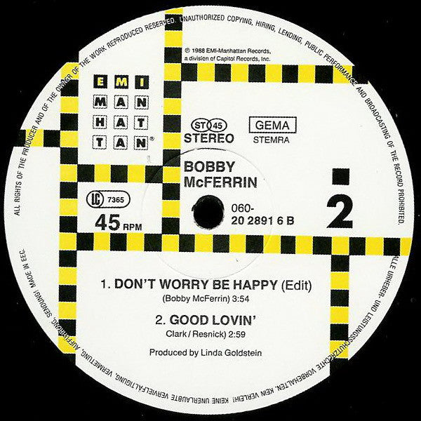 Bobby McFerrin – Don't Worry, Be Happy (NM, FUNDA EX) BOX6