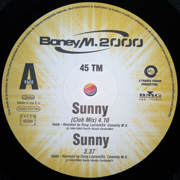Boney M. 2000 – Sunny (Le Remix) (NM) BOX6