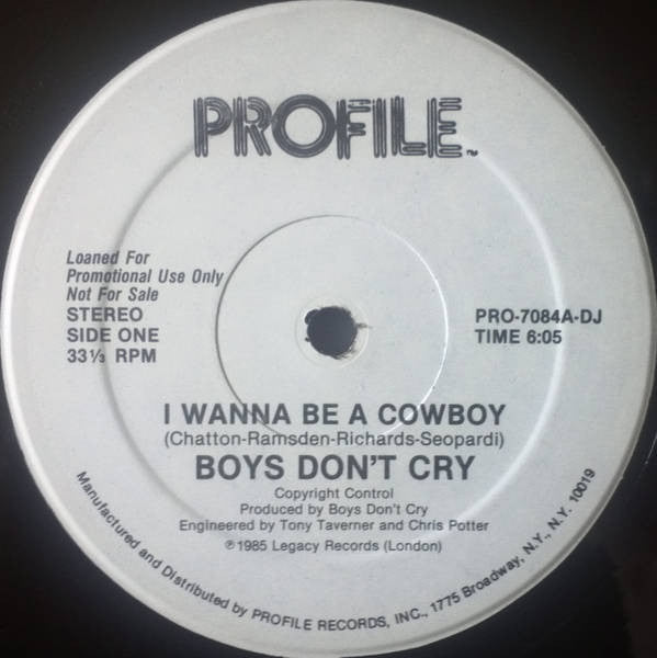 Boys Don't Cry – I Wanna Be A Cowboy (NM, FUNDA EX) BOX18