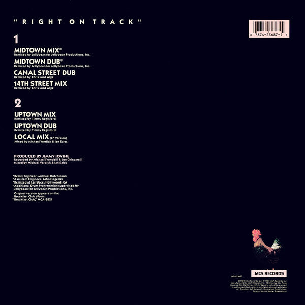 Breakfast Club – Right On Track (NM, FUNDA EX)