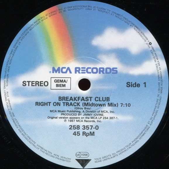 Breakfast Club – Right On Track (NM, FUNDA VG+)
