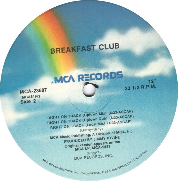 Breakfast Club – Right On Track (NM, FUNDA EX)