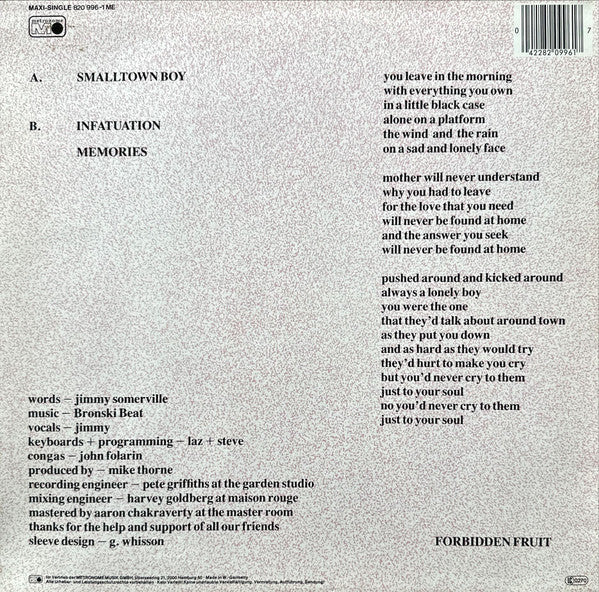 Bronski Beat – Smalltown Boy (EX) BOX21