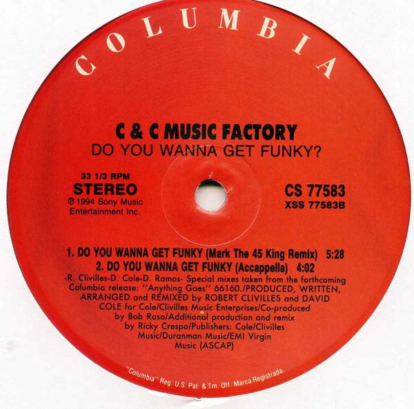 C + C Music Factory – Do You Wanna Get Funky / DISCO DOBLE (NM, FUNDA EX) BOX11
