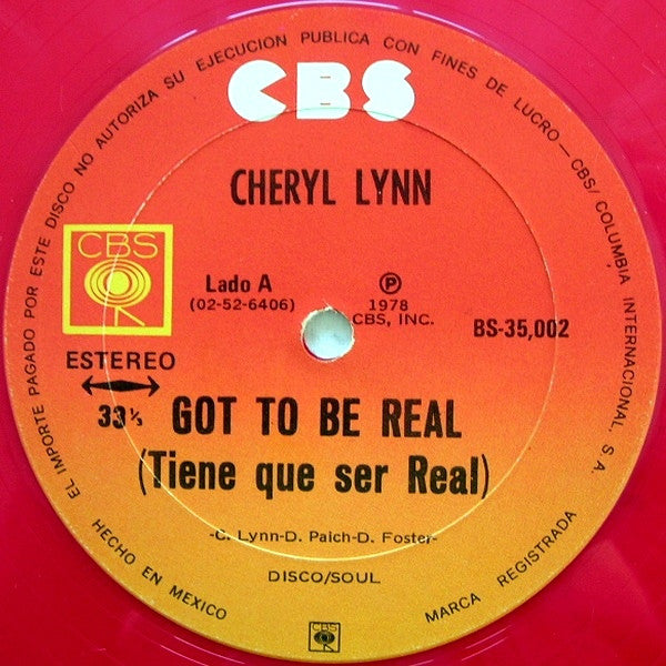 Cheryl Lynn – Got To Be Real = Tiene Que Ser Real / Star Love = Amor De Estrella, contraportada con el listado de canciones