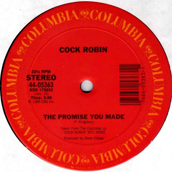 Cock Robin – The Promise You Made (NM, FUNDA VG+) BOX19