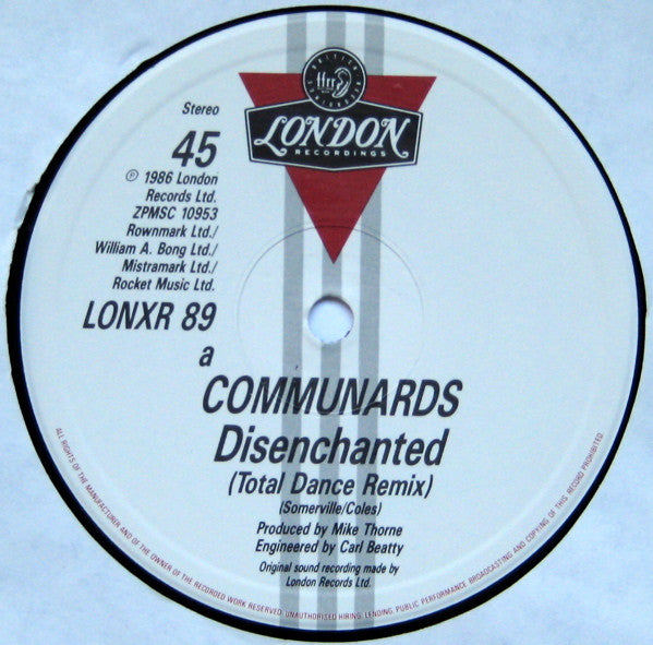 Communards – Disenchanted (Total Dance Remix) (NM, FUNDA VG+) BOX3