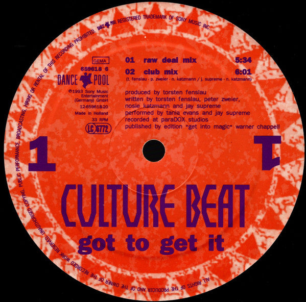 Culture Beat – Got To Get It (EX) BOX12
