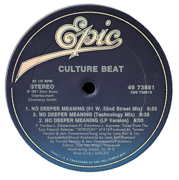 Culture Beat – No Deeper Meaning (EX) BOX26