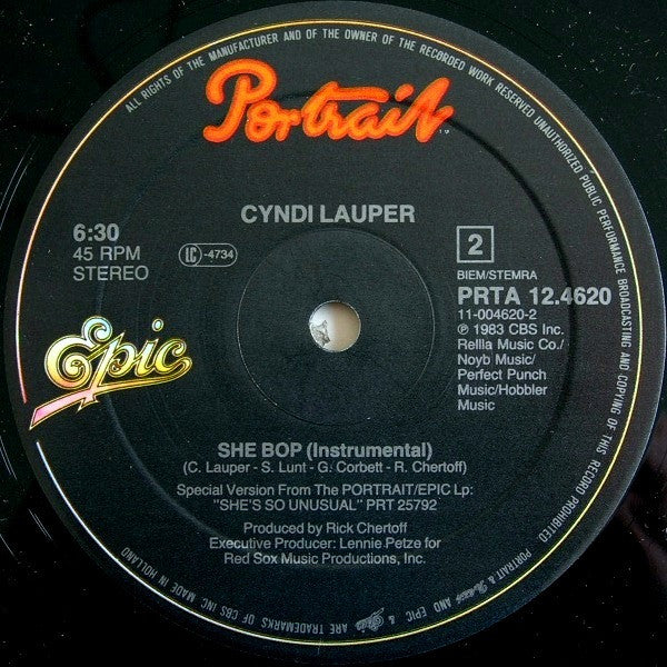 Cyndi Lauper – She Bop (Special Dance Mix) (NM, FUNDA EX) BOX2
