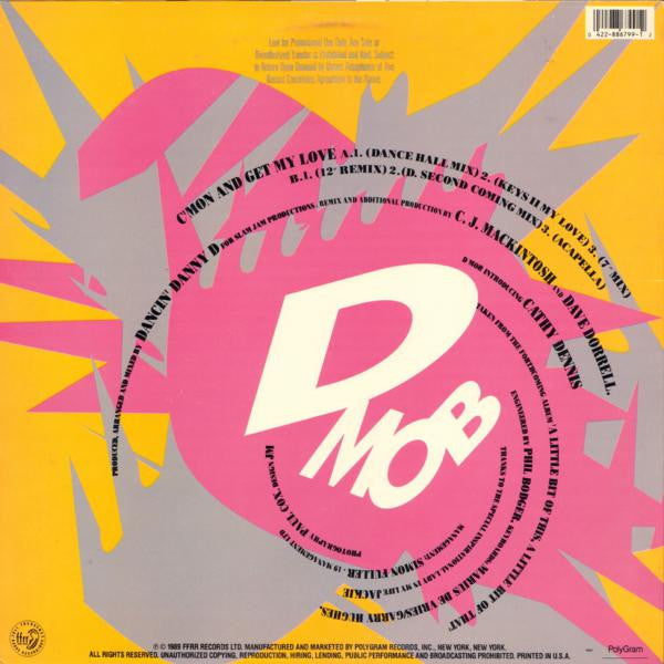 D-Mob Introducing Cathy Dennis – C'mon And Get My Love (VG+) BOX12
