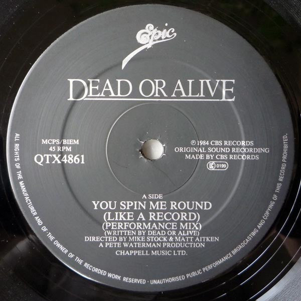 Dead Or Alive – You Spin Me Round (Like A Record) (Performance Mix) (NM, FUNDA VG+)