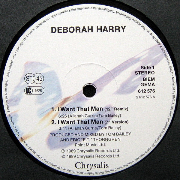 Deborah Harry – I Want That Man (NM, FUNDA EX) BOX24
