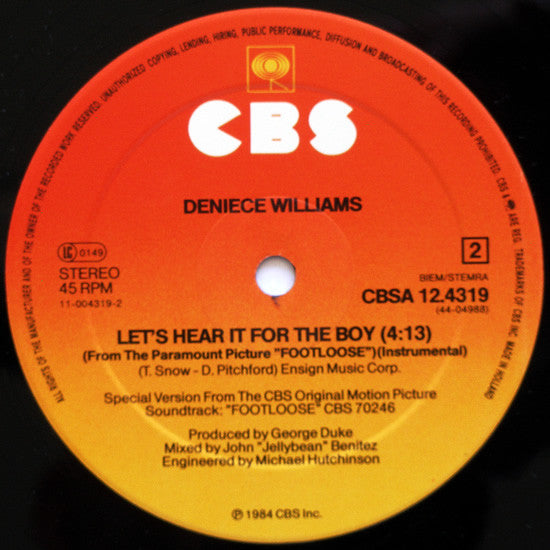 Deniece Williams – Let's Hear It For The Boy (NM, FUNDA EX) BOX27