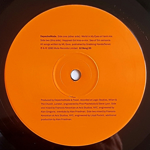 Depeche Mode – World In My Eyes / Happiest Girl / Sea Of Sin (VG+, DISCO CON UN POCO DE RUIDO) BOX12