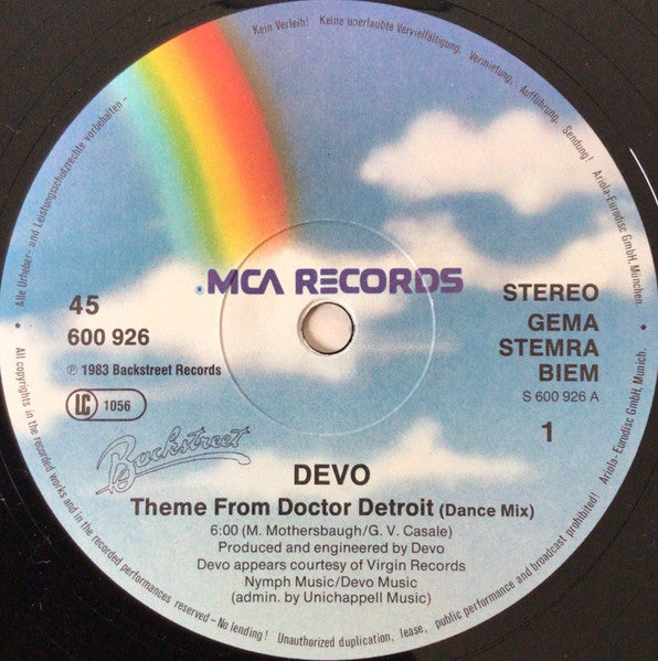 Devo – Theme From Doctor Detroit (NM, FUNDA EX) BOX28