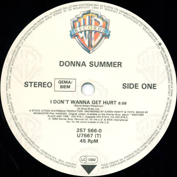 Donna Summer – I Don't Wanna Get Hurt (Extended Version) (EX) BOX27