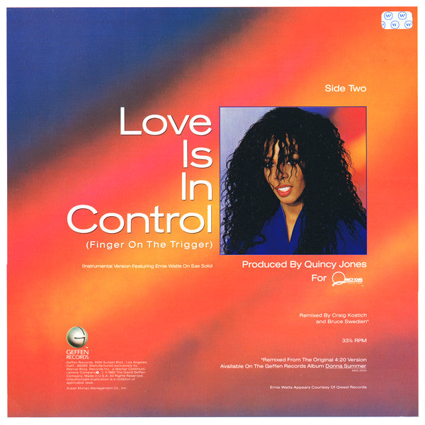 Donna Summer – Love Is In Control (Finger On The Trigger) (EX, FUNDA VG+) BOX30