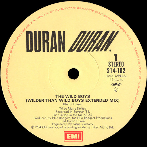 Duran Duran – The Wild Boys / JAPONES Incluye OBI & INSERT (NM) BOX29