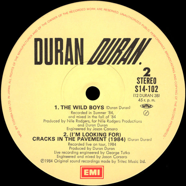 Duran Duran – The Wild Boys / JAPONES Incluye OBI & INSERT (NM) BOX29