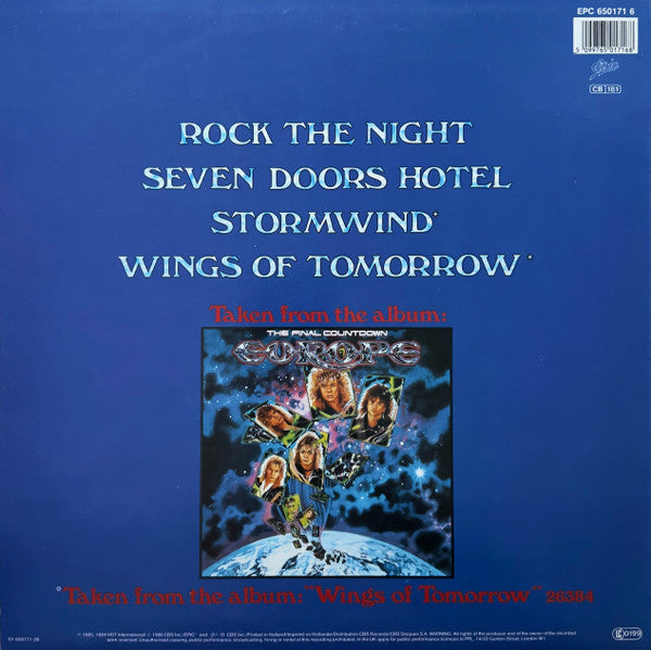 Europe – Rock The Night (NM, FUNDA EX)