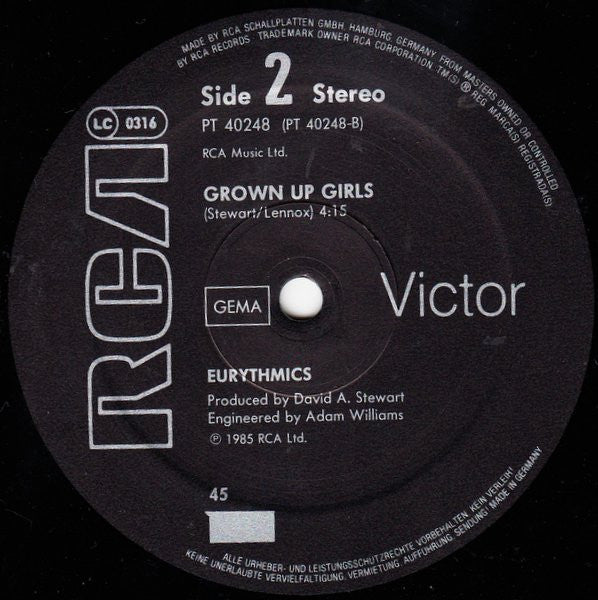 Eurythmics – There Must Be An Angel (Playing With My Heart) (NM, FUNDA VG+)