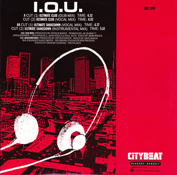 Freeez Featuring John Rocca – I.O.U. (The Ultimate Mixes '87) (NM, FUNDA VG+)